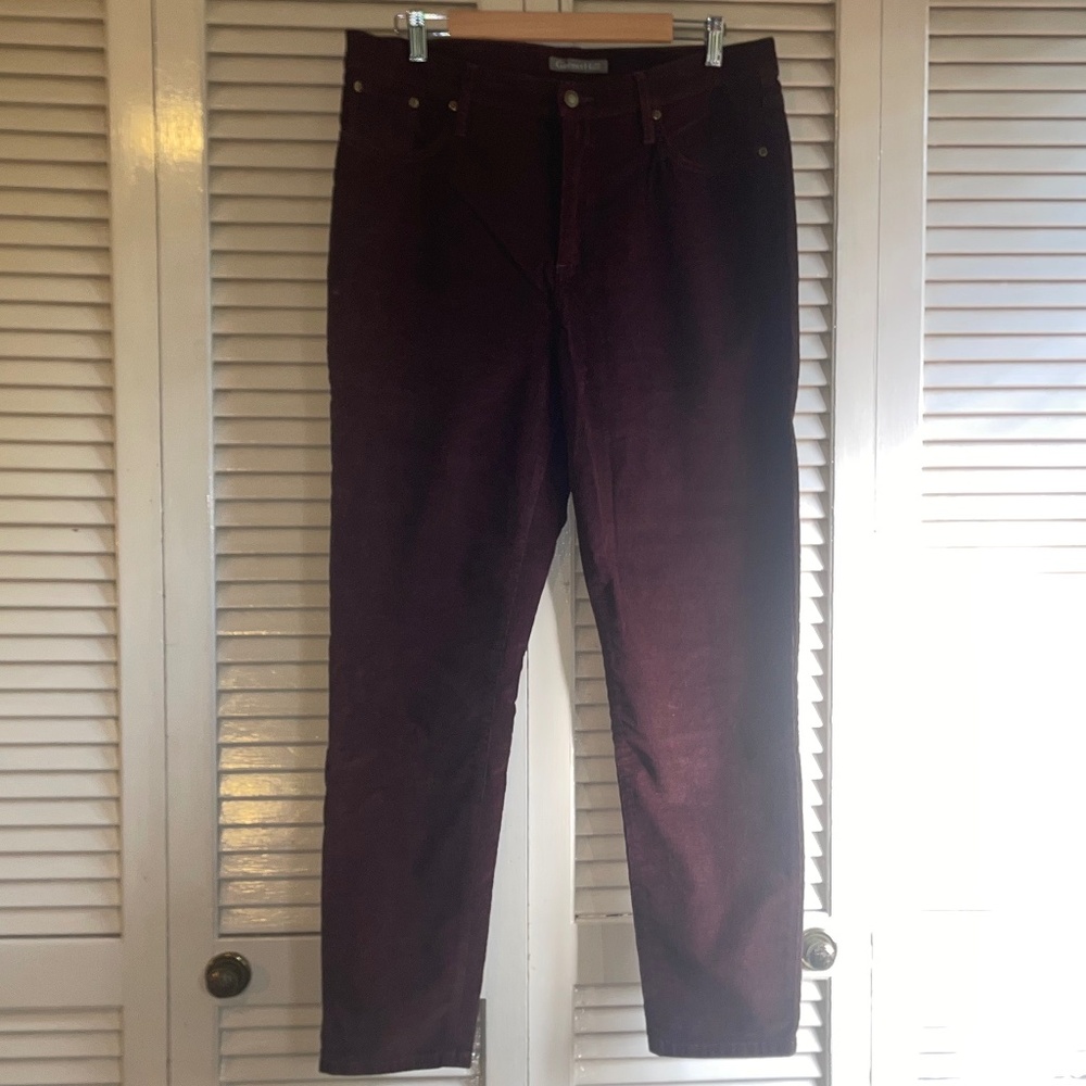 Garnet Hill Five-Pocket Cords in great fall wine color